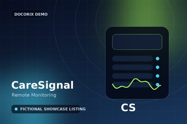 CareSignal fictional demonstration image